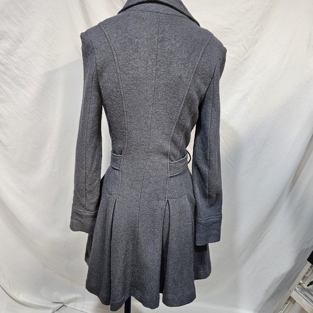 Free People chic Double-Breasted Gray Coat - Picture 3 of 7